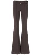Gloria Coelho - Flared Trousers - Women - Polyamide/spandex/elastane - M, Brown, Polyamide/spandex/elastane