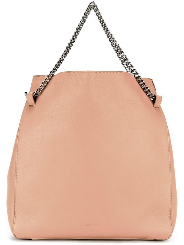 Jil Sander Double Chain Straps Tote - Nude & Neutrals