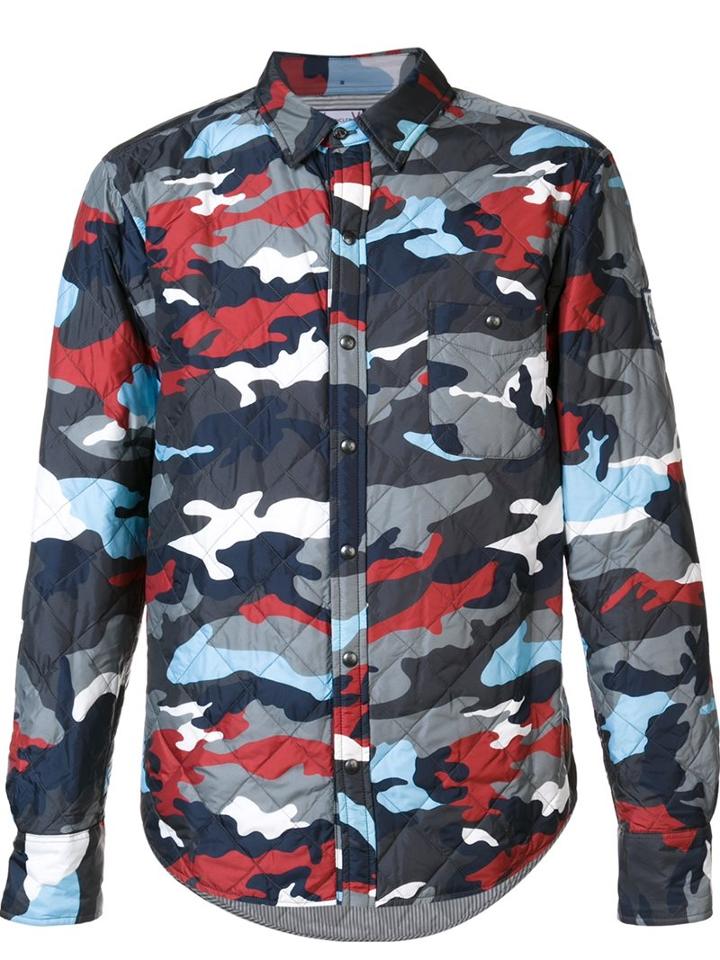 Moncler Gamme Bleu Camouflage Long Sleeved Shirt Jacket