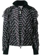 Sacai Text Print Jacket - Black
