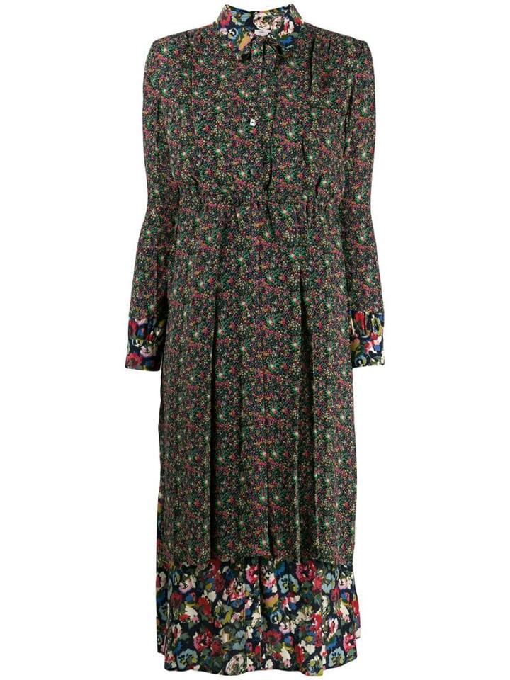 Junya Watanabe Floral Print Dress - Black