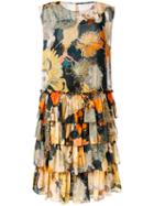 Dries Van Noten Reef Print Shift Dress, Women's, Size: 38, Silk