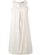 Steffen Schraut - Embroidered Trim Dress - Women - Cotton/polyester/spandex/elastane/viscose - 38, Nude/neutrals, Cotton/polyester/spandex/elastane/viscose