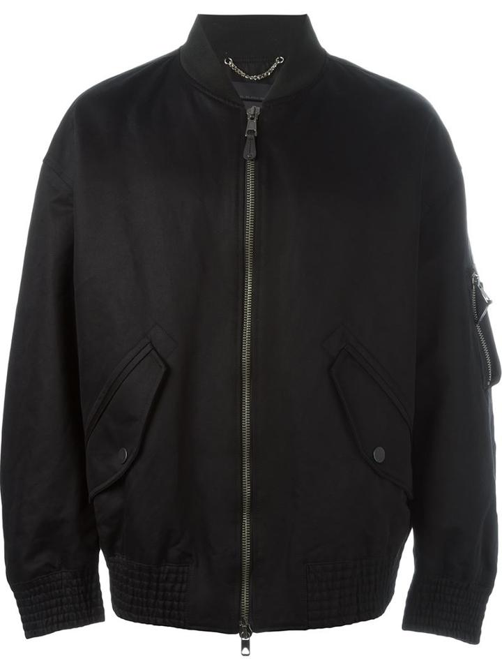 Diesel Black Gold 'jackover' Bomber, Men's, Size: 48, Cotton/viscose/leather