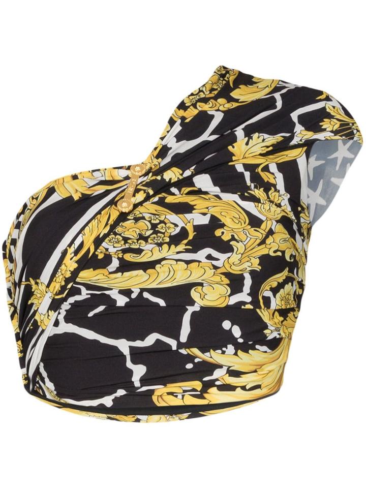 Versace Baroque Print Crop Top - Black
