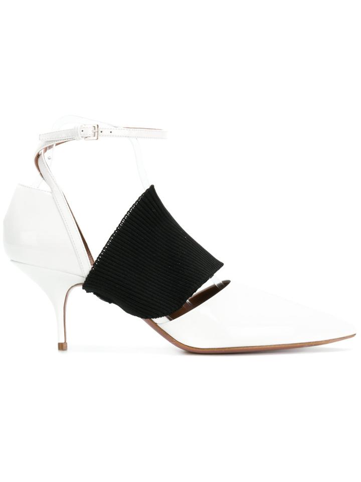 Sportmax Ribbed Strap Pumps - White