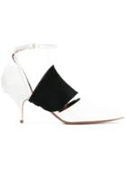 Sportmax Ribbed Strap Pumps - White