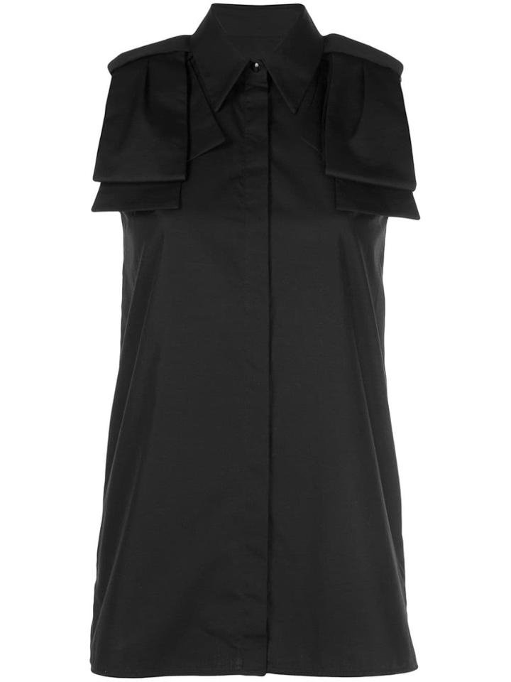 Victoria Victoria Beckham Epaulette Sleveeless Shirt - Black
