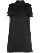 Victoria Victoria Beckham Epaulette Sleveeless Shirt - Black
