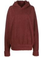 Styland Oversized Shearling Hoodie - Brown