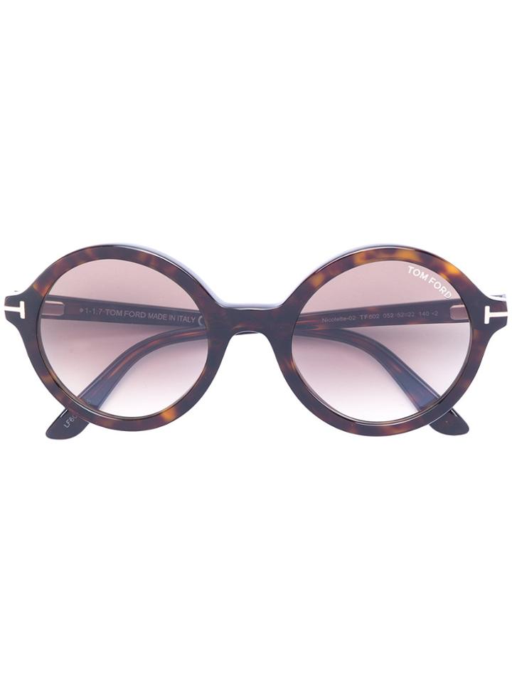 Tom Ford Eyewear Round-frame Sunglasses - Brown