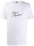 Karl Lagerfeld Signature Logo T-shirt - White