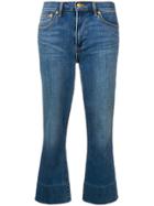 Tory Burch Stonewashed Cropped Jeans - Blue