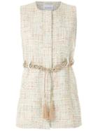 Olympiah Knitted Rope Belted Top - Neutrals