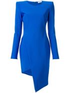 Mugler Fitted Asymmetric Dress - Blue