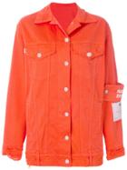 Msgm Oversized Denim Jacket - Yellow & Orange