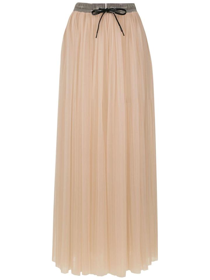 À La Garçonne Nylon Midi Skirt - Neutrals