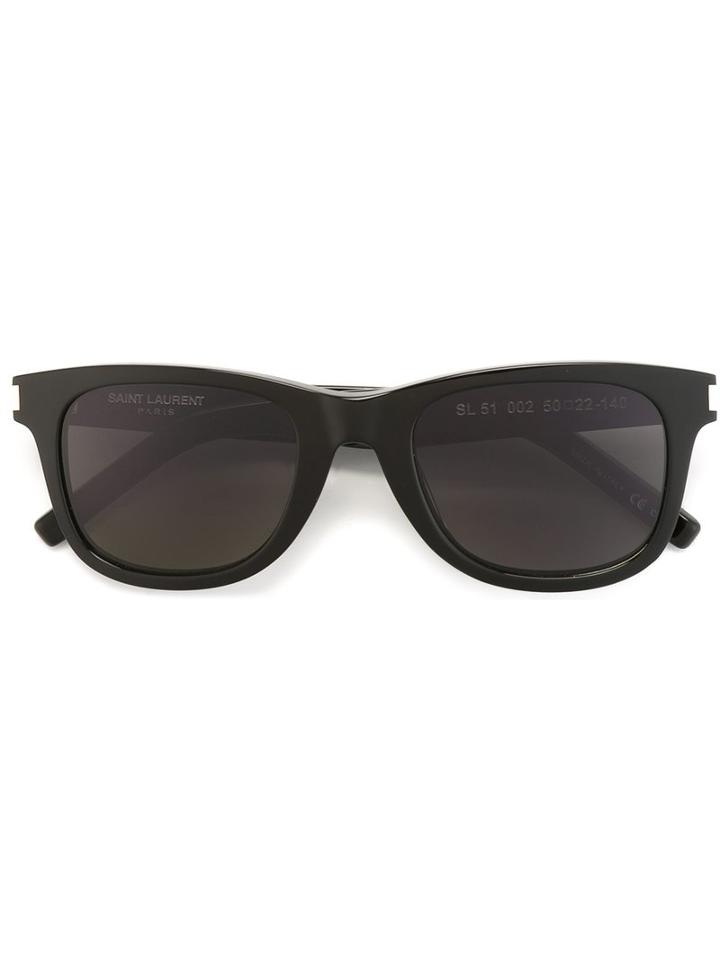 Saint Laurent Eyewear - Rectangular Frame Sunglasses - Men - Acetate - One Size, Black, Acetate