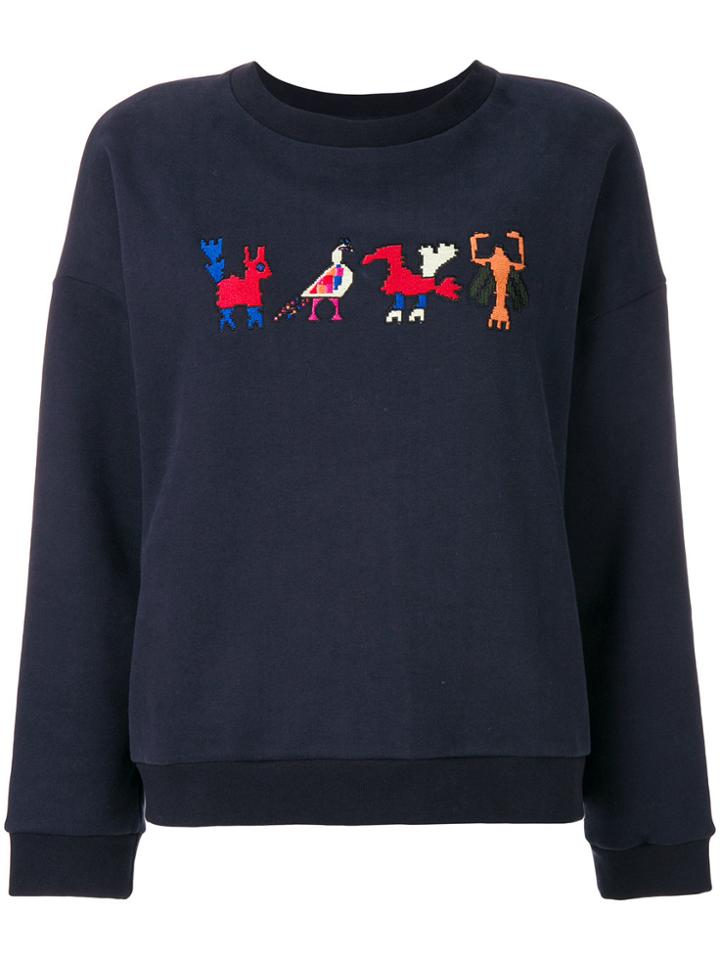 Chinti & Parker Aztec Sweatshirt - Blue