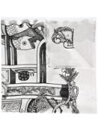 Gucci The Chariot Print Scarf, Women's, Pink/purple, Silk