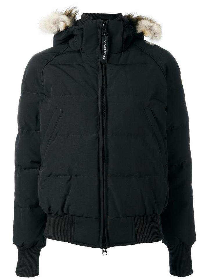Canada Goose Fur-trimmed Hooded Jacket, Women's, Size: Small, Black, Coyote Fur/polyester/nylon/feather Down