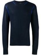 Joseph Contrast-trim Sweater - Blue