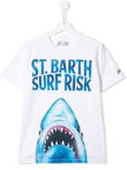 Mc2 Saint Barth Kids Shark T-shirt - White