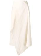 Lemaire Asymmetric Wrap Skirt - White