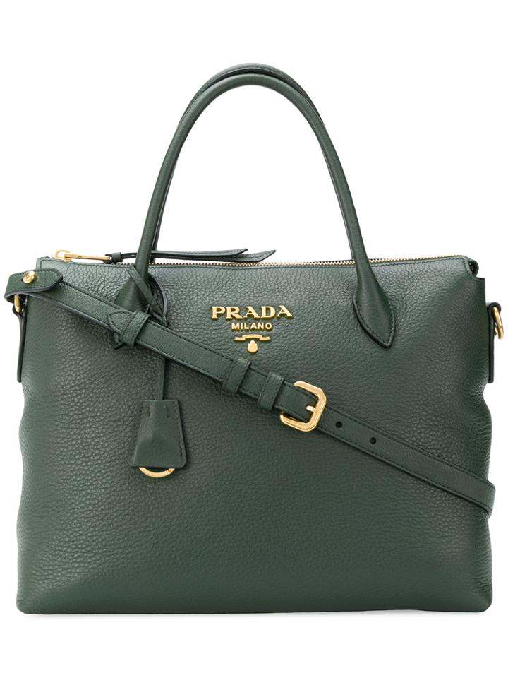 Prada Paradigm Tote Bag - Green