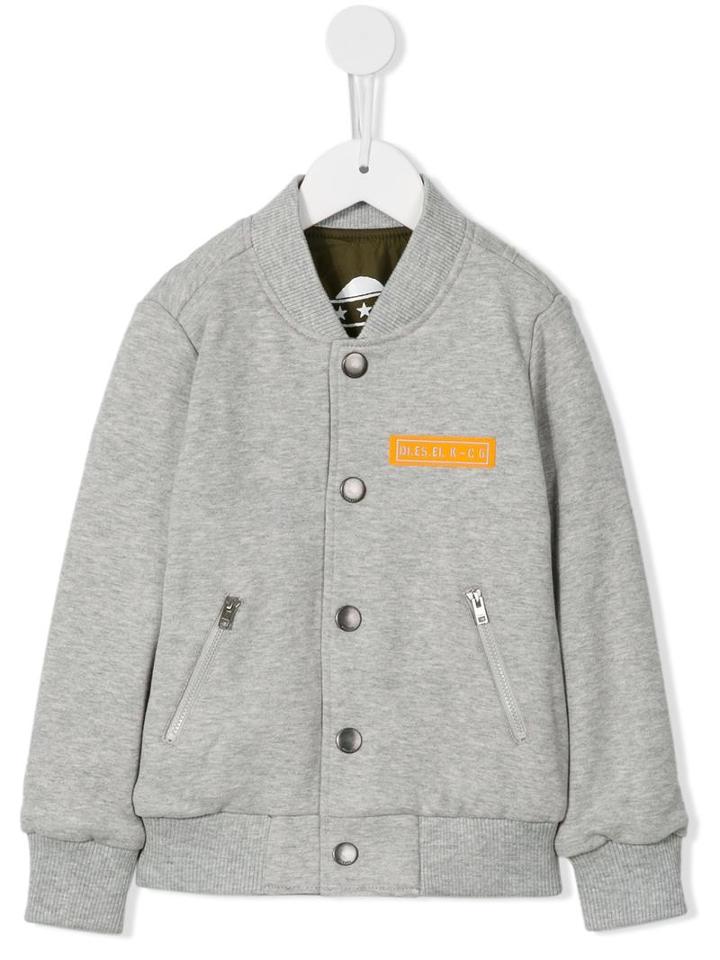 Diesel Kids Jacyk Bomber Jacket, Boy's, Size: 6 Yrs, Grey