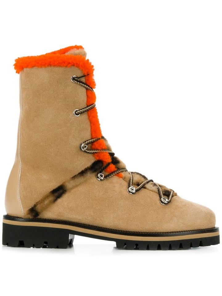 Yves Salomon High-top Hiking Boots - Neutrals