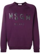 Msgm Logo Print Sweatshirt - Pink