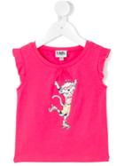 Karl Lagerfeld Kids - Rollerskating Choupette T-shirt - Kids - Cotton/spandex/elastane - 36 Mth, Toddler Girl's, Pink/purple