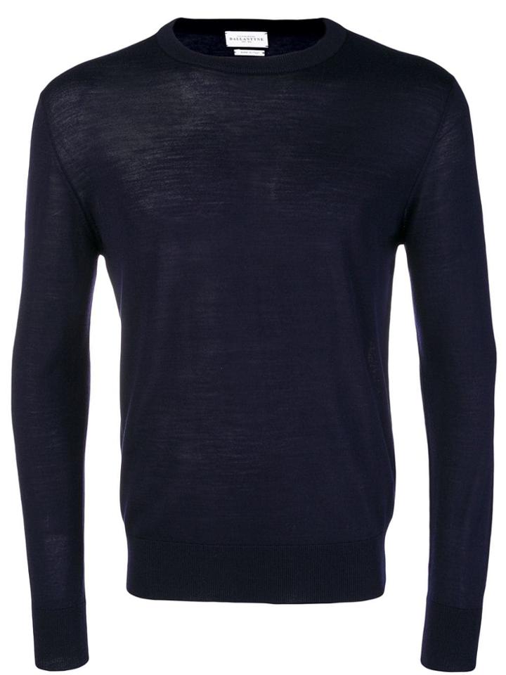 Ballantyne Lightweight Crew Neck Sweater - Blue