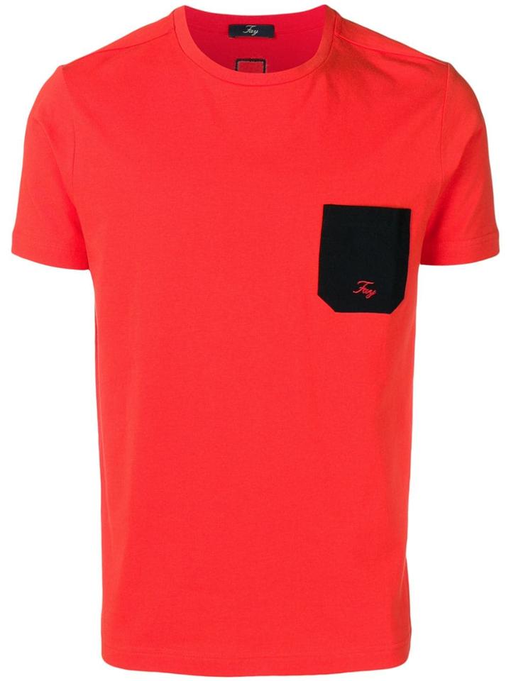 Fay Chest Pocket T-shirt - Red