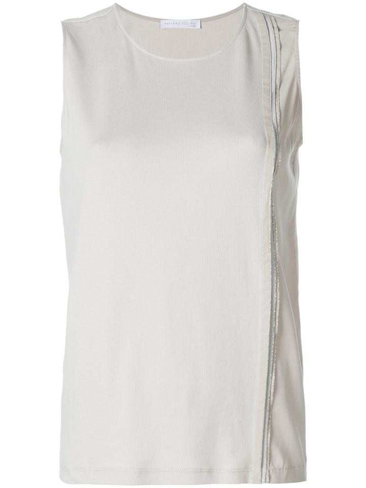 Fabiana Filippi Pleated Panel Tank Top - Nude & Neutrals