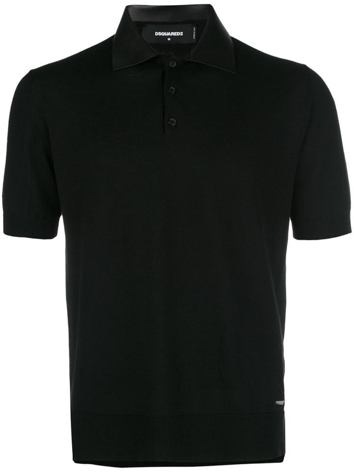 Dsquared2 Fitted Polo Shirt - Black