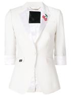 Philipp Plein Cherry Brooch Blazer - White