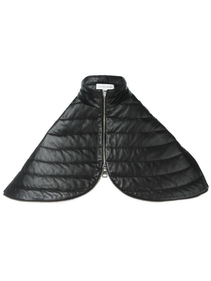 J.w.anderson Quilted Zip Capelet, Women's, Black, Leather