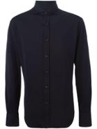 Brunello Cucinelli Cutaway Collar Jersey Shirt - Blue