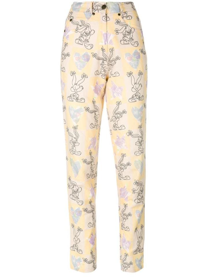 Jc De Castelbajac Pre-owned Bugs Bunny Print Trousers - Neutrals