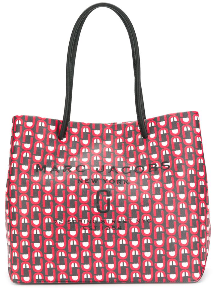 Marc Jacobs Scream Logo Shopper Bag - Red