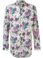 Burberry Floral Print Button Down Shirt - Nude & Neutrals