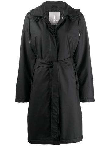 Rains W Trench Coat - Black