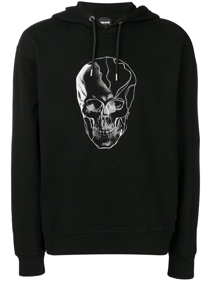 Just Cavalli Skull Print Hoodie - Black