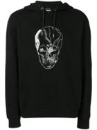 Just Cavalli Skull Print Hoodie - Black