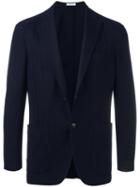 Boglioli Peaked Lapel Blazer, Men's, Size: 46, Blue, Cotton/acetate/cupro