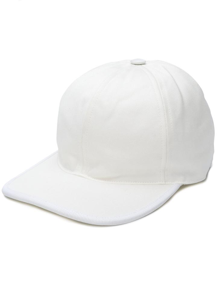 Thom Browne Grosgrain-tipped 6-panel Baseball Cap - White