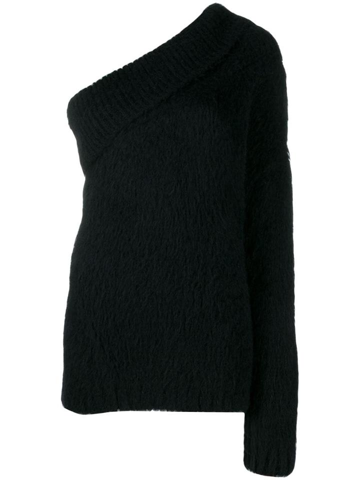 Erika Cavallini Furry One Sleeve Sweater - Black