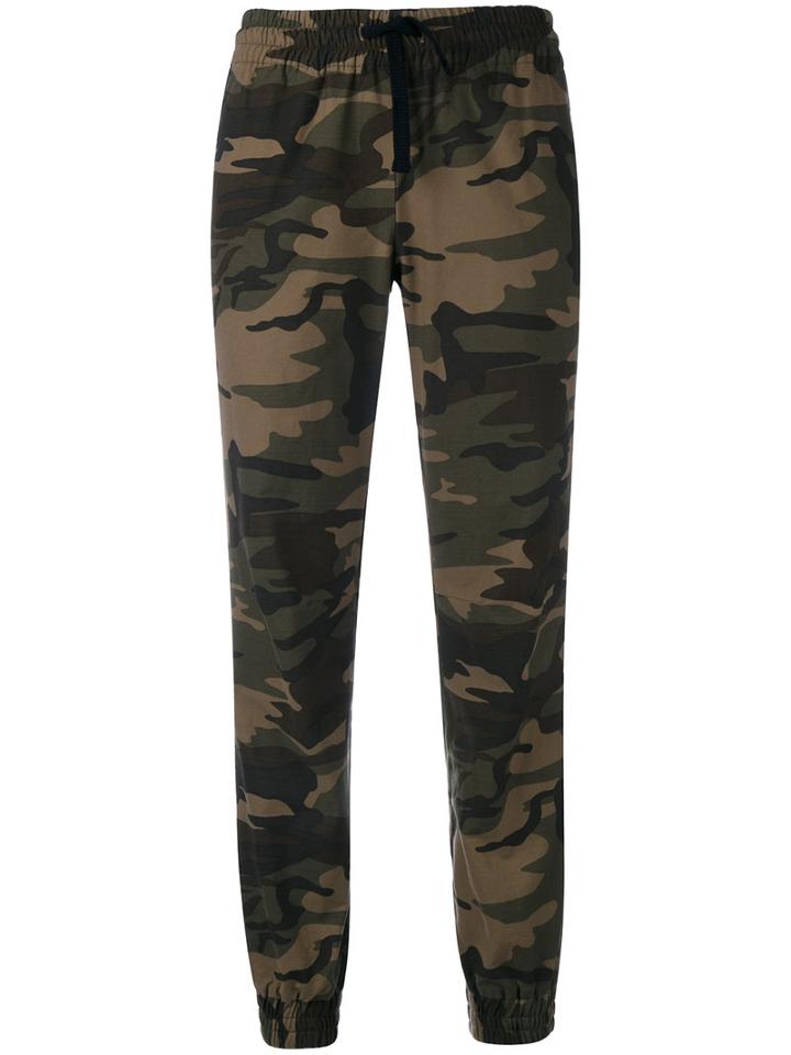 Vis A Vis Camouflage Track Trousers, Women's, Size: Iv, Green, Cotton